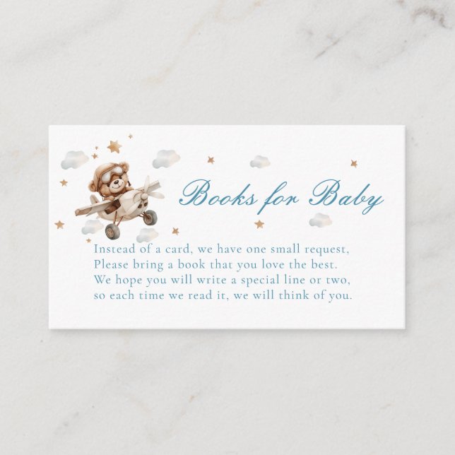 Bokar för Baby! Nalle och flygplan Tilläggskort (Framsida)