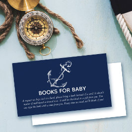 Bokar för Baby Nautical Anchor Navy-kuvert Card Tilläggskort