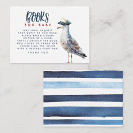 Bokar för Baby Nautical Baby Shower-begärandekort Tilläggskort
