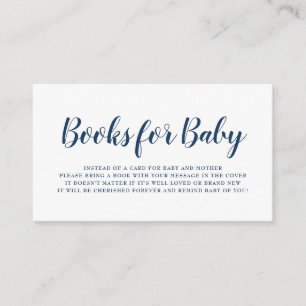Bokar för Baby Navy Blue Polka Dot Baby Shower Tilläggskort