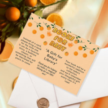 Bokar för Baby Orange Du Redo Citrus Baby Shower