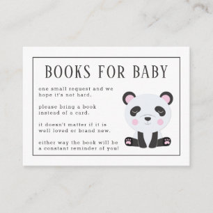 Bokar för Baby Panda Baby Shower Tilläggskort