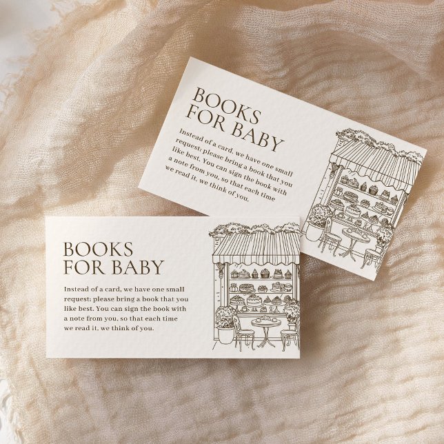 Bokar för Baby Paris Fransk Patisserie Baby Shower Tilläggskort (Skapare uppladdad)