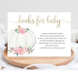 Bokar för baby Pumpkin rosa guld Flickbarndusch fö Tilläggskort