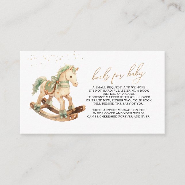 Bokar för Baby Rocking Horse Tilläggskort (Framsida)