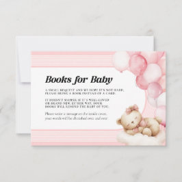 Bokar för Baby Rosa Baby Shower Card Anteckningskort