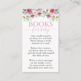 Bokar för Baby Rosa Baby Shower Tilläggskort