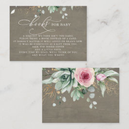 Bokar för Baby Rosa Blommigt Succulations Tilläggskort
