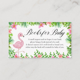 Bokar för Baby Rosa Flamingo Tropical Flowers Tilläggskort