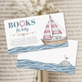 Bokar för Baby Rosa Nautical Baby Shower Tilläggskort