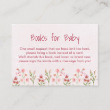 Bokar för Baby Rosa Wildblomma Garden Baby Shower