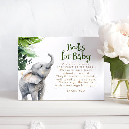 Bokar för Baby Safari Wildlife Baby Shower Tilläggskort
