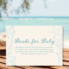 Bokar för Baby Seashell Beach Baby Shower Tilläggskort