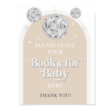 Bokar för Baby Sign Disco Boll Baby Shower för