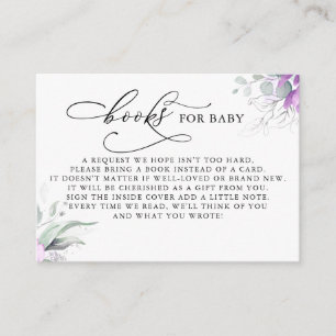 Bokar för Baby Silver Greenery Request Card Tilläggskort