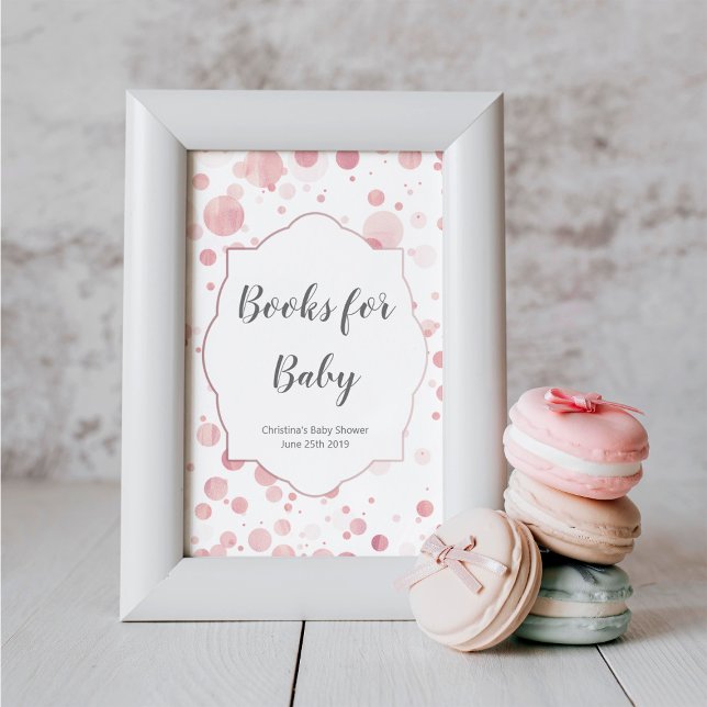 "Bokar för baby"-skylt, Polka dots Baby Shower Poster (Skapare uppladdad)