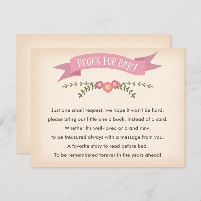 Bokar för baby - Spelkort för babyskor Inbjudningar (Fram/baksida)