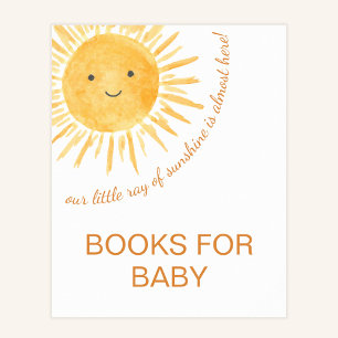 Bokar för Baby Sunshine Baby Shower-skylt Poster