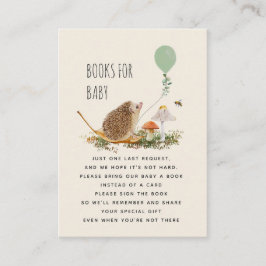 Bokar för Baby-svampar Hedgehog Balloon Tilläggskort