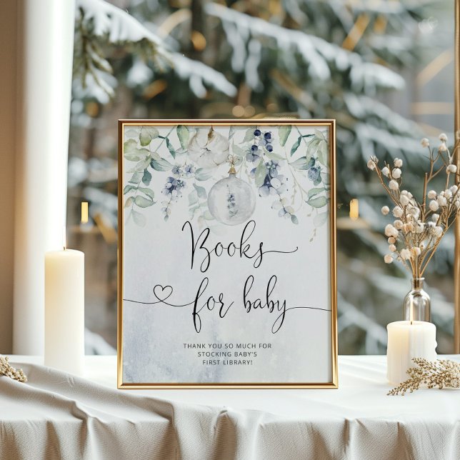 Bokar för baby-tecken. Vinterblått bokar för baby Poster (Skapare uppladdad)