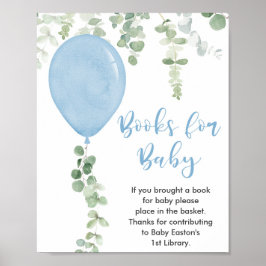 Bokar för Baby-teckenblåsballonger greenery Poster
