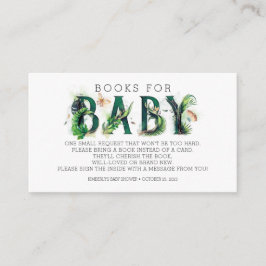 Bokar för Baby Tropical Greenery Baby Shower Tilläggskort