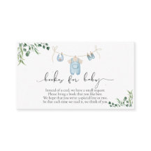 Bokar för Baby Tvätt Blue Greenery Baby Shower