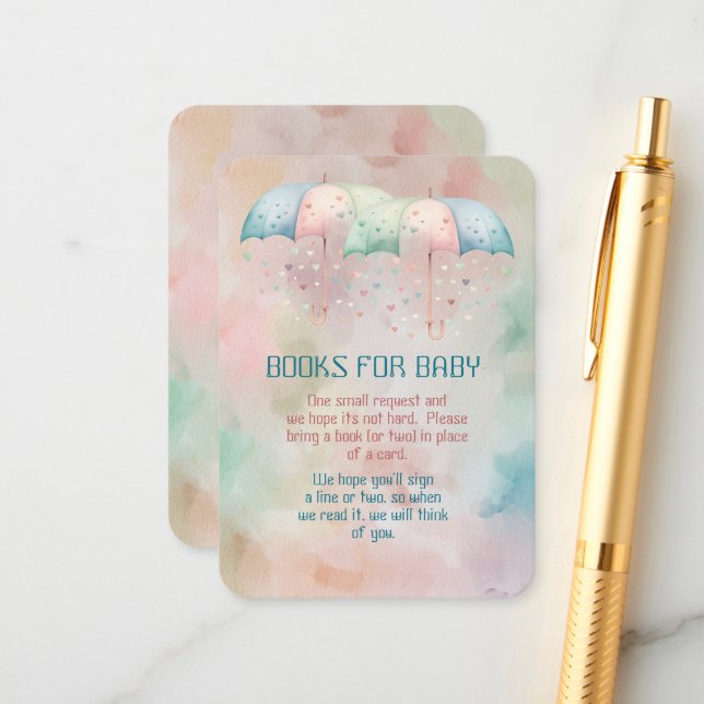 Bokar for Baby Twillingars Boy and Girl Shower Tilläggskort (Fram/Back In Situ)