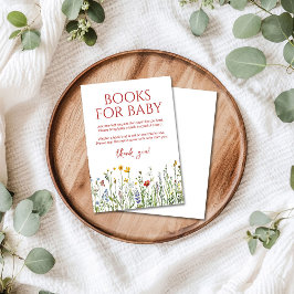 Bokar för Baby Vår blommor Baby Shower Tilläggskort