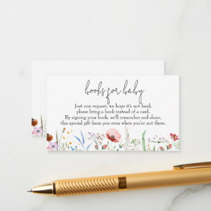 Bokar för Baby WildblomBaby Shower Tilläggskort