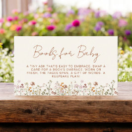 Bokar för Baby Wildblomma Terracotta Baby Shower Tilläggskort