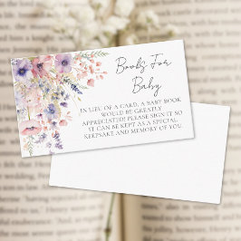 Bokar för Baby Wildblommes Blommigt Baby Shower Tilläggskort