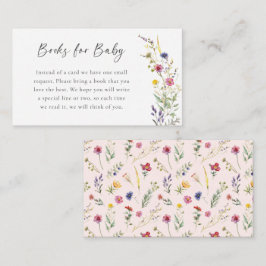 Bokar för Baby Wildblommes Blommigt Baby Shower Tilläggskort