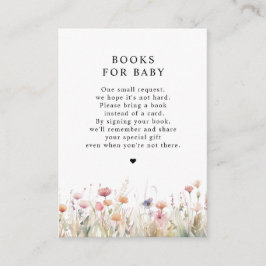 Bokar för Baby | Wildblommor Vår Baby Shower Tilläggskort