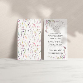 Bokar för Baby Wildbloms Blommigt Baby Shower Visitkort