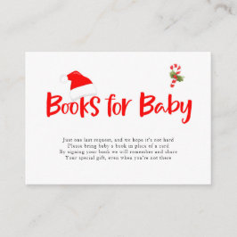 Bokar för Baby Winter Helgdag Baby Shower Tilläggskort