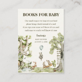 Bokar för Baby Woodland Animals Watercolor Shower Tilläggskort