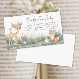 Bokar för Baby Woodland Forest Animals Baby Shower Tilläggskort