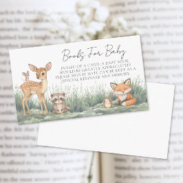 Bokar för Baby Woodland Forest Animals Baby Shower Tilläggskort