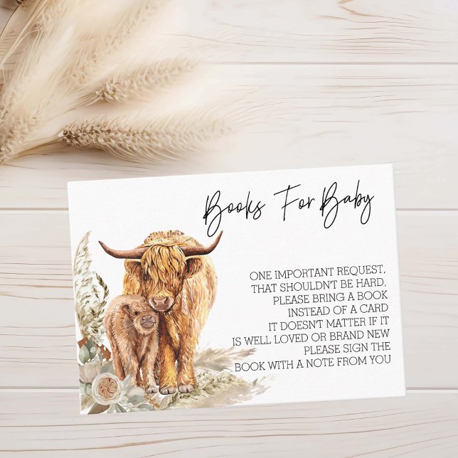 Bokar för babyskor Höland Cow Boho Visitkort (Skapare uppladdad)