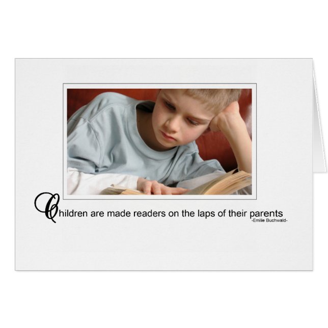 bokar för barnläsning hälsningskort (Framsidan Horizontal)