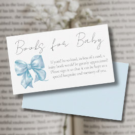 Bokar för Blue Bow Baby Shower för Baby Tilläggskort