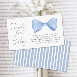 Bokar för Blue Bow Baby Shower för Baby Tilläggskort