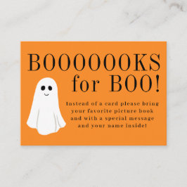Bokar för Boo Halloween Baby Shower Tilläggskort