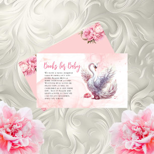 Bokar för den vackra Blommigten Baby Shower Svan f Tilläggskort