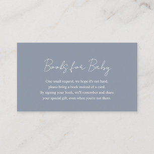 Bokar för Dusty Blue Baby Shower för Baby Tilläggskort
