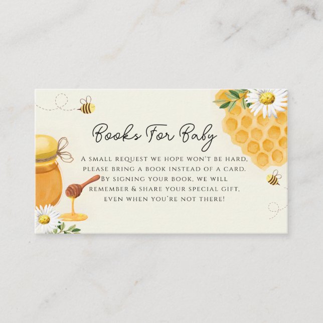 Bokar För honungskammar i Baby, babydusch Tilläggskort (Framsida)