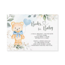 Bokar för inbjudan till Baby Nalle Greenery Foliag