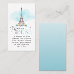 Bokar för infogning av Bébé Baby Shower Visitkort