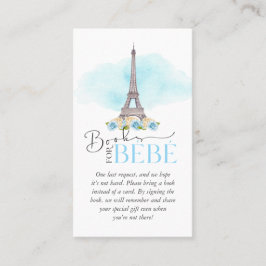 Bokar för infogning av Bébé Baby Shower Visitkort